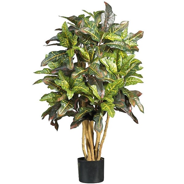 Nearly Natural 3 Croton Silk Tree- Green - 5182