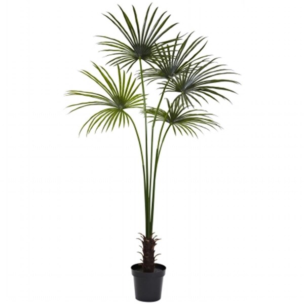 Nearly Natural 7 ft. Fan Palm Tree UV Resistant - Indoor and Outdoor - 5447