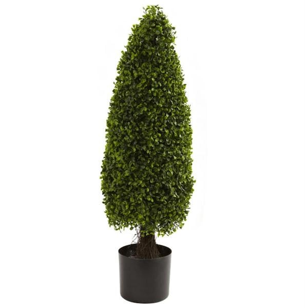 Dare2Decor 3&rsquo; Boxwood Tower Topiary UV Resistant - Indoor-Outdoor - DA408350