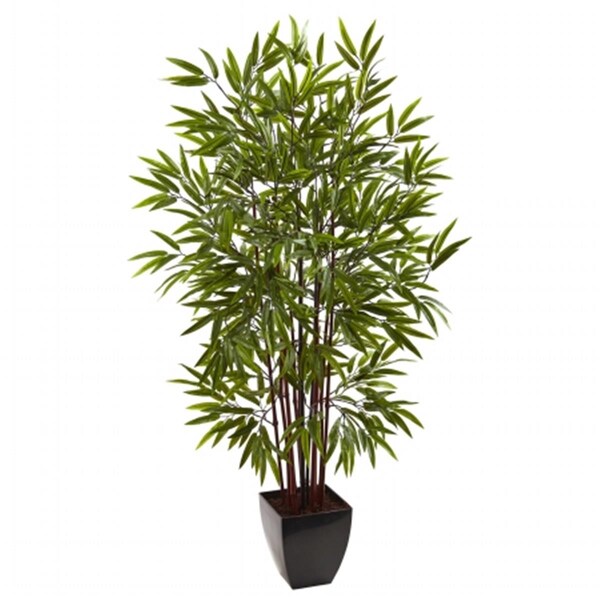 Nearly Natural 5 ft. Bamboo Silk Tree With Planter - 5458