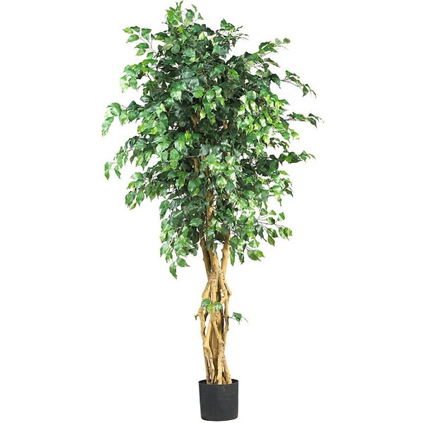 Nearly Natural 6 Palace Style Ficus Silk Tree- Green - 5216