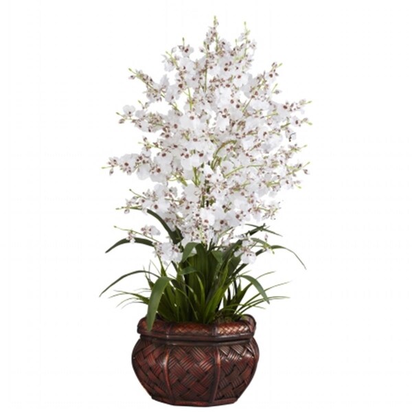 Nearly Natural Dancing Lady Silk Flower Arrangement - 1207-WH