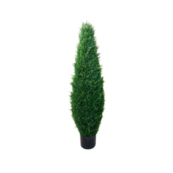 Nature Spring 41-inch Artificial Cyprus Tree, Faux Potted Evergreen Plant, Indoor or Outdoor, Home / Office, Large - 284609AHH