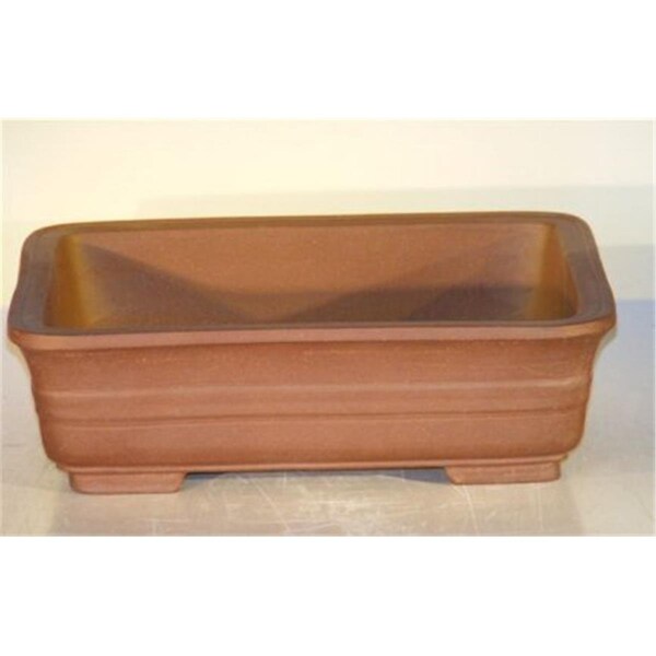 Paisaje 12 x 9.625 x 3.5 in. Unglazed Ceramic Bonsai Pot, Tan - Rectangle - PA2529755