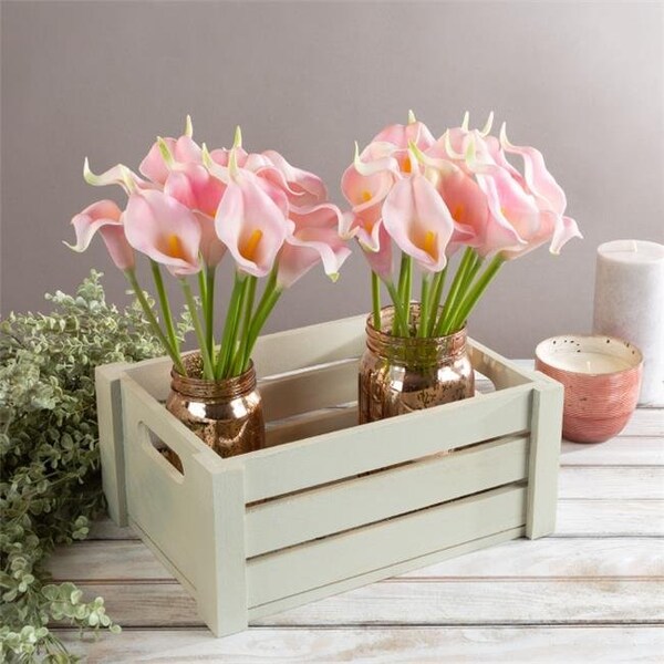 Pure Garden Pure Garden 50-LG1026 Artificial Calla-Lily with Stems-Real Touch Fake Flowers - Coral Pink - 50-LG1026