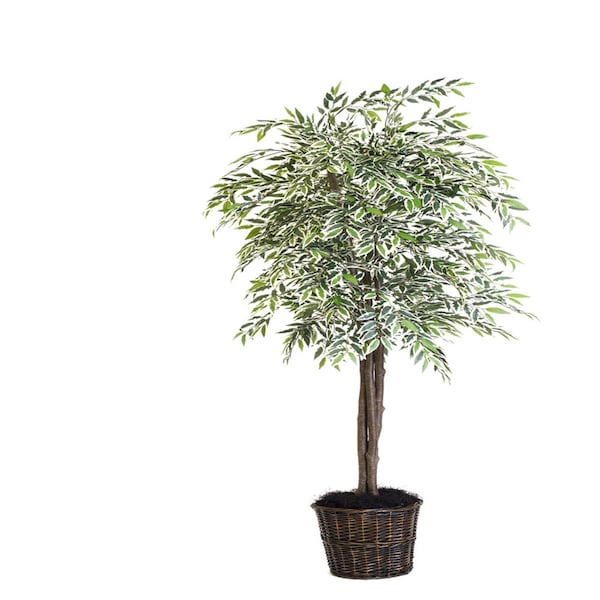 Vickerman Variegated Smilax Deluxe Everyday Tree with Plastic Container - 6 ft. - TDX1360-07