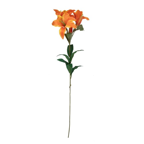 Allstate 30 in. Day Lily Artificial Silk Floral Spray Flowers, Orange - 34738934