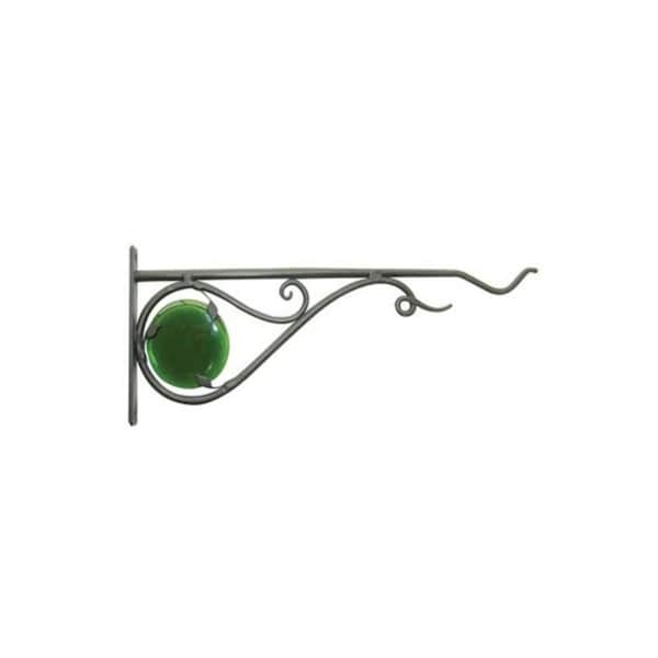 Dare2Decor 15 in. Stained Glass Hanging Plant Bracket Black - DA3244467