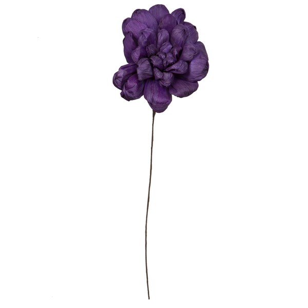 Dare2Decor 6 in. Maize Dahlia On Stem Artificial Flowers, Violet - 18 in. - 6 per Bag - DA3252342