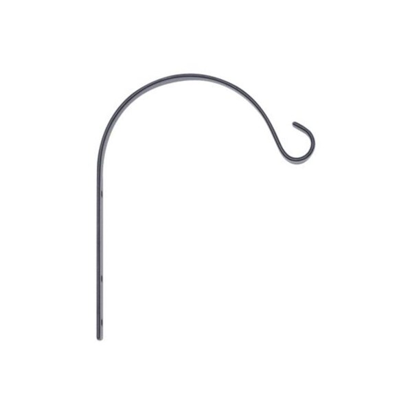 Dare2Decor 6 in. Curved Hanging Plant Bracket Black Steel - DA3857357