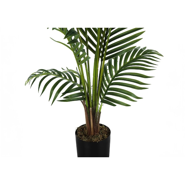 Monarch Specialties Artificial Plant, 57" Tall, Palm Tree, Indoor, Faux, Fake, Floor, Greenery, Potted, Real Touch - I 9536