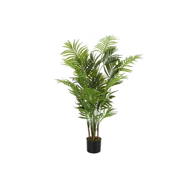 Monarch Specialties Artificial Plant, 47" Tall, Areca Palm Tree, Indoor, Faux, Fake, Floor, Greenery, Potted, Real Touch - I 9538