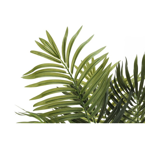 Monarch Specialties Artificial Plant, 47" Tall, Areca Palm Tree, Indoor, Faux, Fake, Floor, Greenery, Potted, Real Touch - I 9538