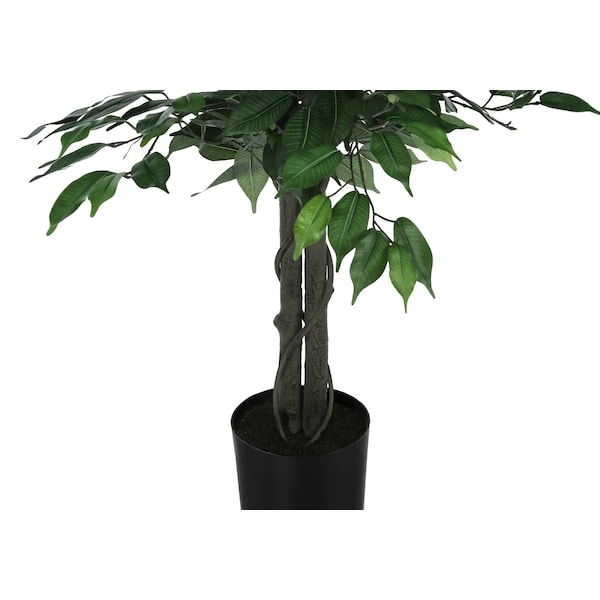 Monarch Specialties Artificial Plant, 58" Tall, Ficus Tree, Indoor, Faux, Fake, Floor, Greenery, Potted, Decorative - I 9564