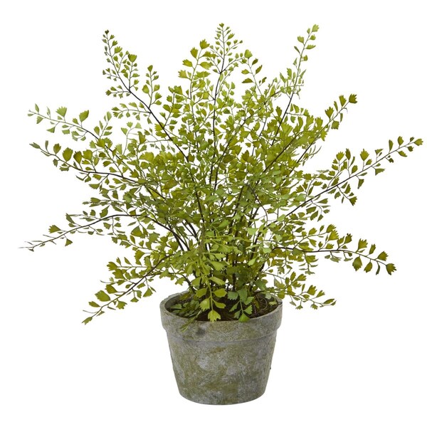 Nearly Natural Maiden Hair Artificial Plant in Decorative Planter - 4251