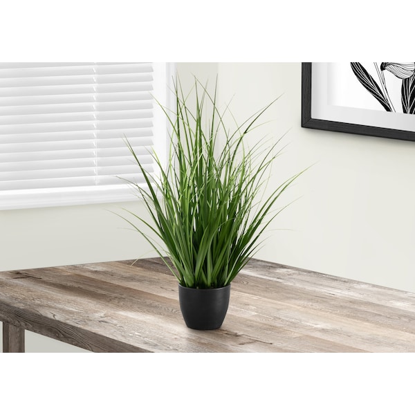 Monarch Specialties Artificial Plant 23" Tall Grass, Indoor, Faux, Fake, Table, Greenery, Potted, Real Touch, Decorative - I 9575