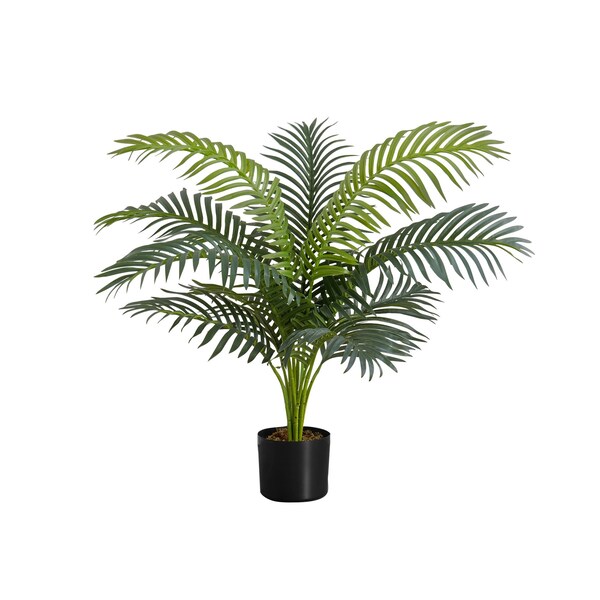 Monarch Specialties Artificial Plant, 34" Tall, Palm Tree, Indoor, Faux, Fake, Floor, Greenery, Potted, Real Touch - I 9539