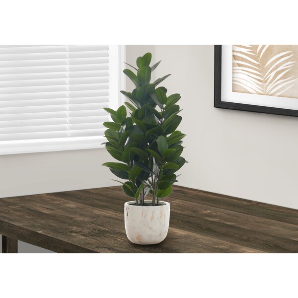 Monarch Specialties Artificial Plant, 31" Tall, Garcinia Tree, Indoor, Faux, Fake, Floor, Greenery, Potted, Real Touch - I 9507