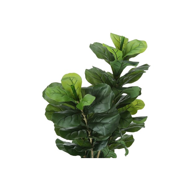 Monarch Specialties Artificial Plant, 41" Tall, Fiddle Tree, Indoor, Faux, Fake, Floor, Greenery, Potted, Real Touch - I 9540