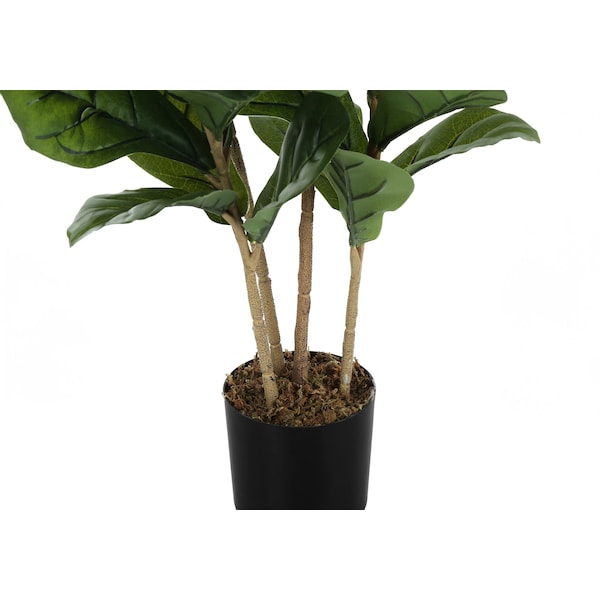 Monarch Specialties Artificial Plant, 41" Tall, Fiddle Tree, Indoor, Faux, Fake, Floor, Greenery, Potted, Real Touch - I 9540