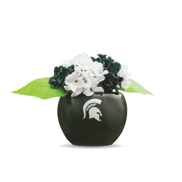Forever Leaf Michigan State Faux Hydrangea Plant w/Ceramic Pot - FL05110MSU