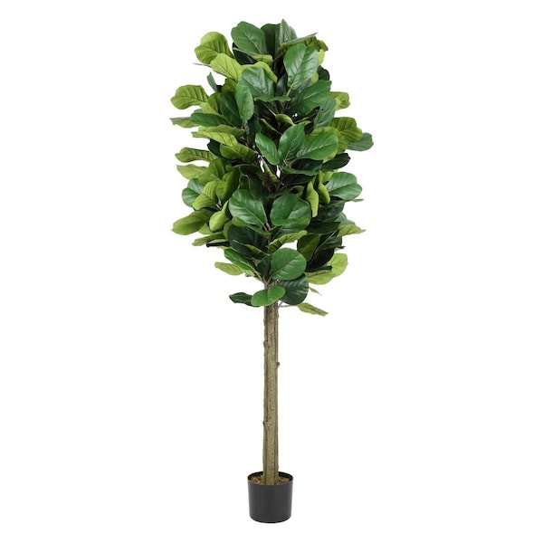 Safavieh 26 x 26 x 72 in. Faux Potted Fig Tree, Green - 70 in. - FXP2004A