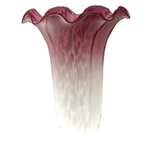 Meyda 4.5 Inch W X 6 Inch H White/Pink Lily Shade - 10159