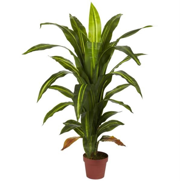Nearly Natural Silk 4 ft. Dracaena Silk Plant - Real Touch - - 6650