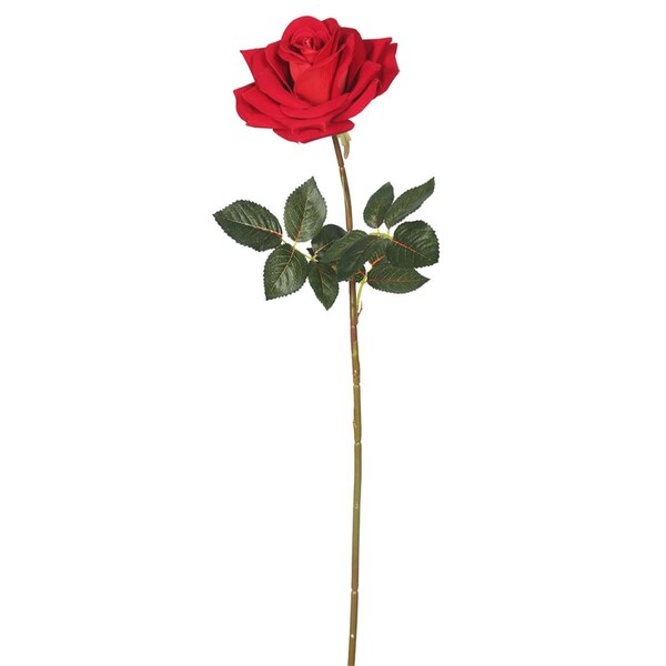 Dare2Decor Single Velvet Rose Floral Stem, Red, 3PK - DA879555