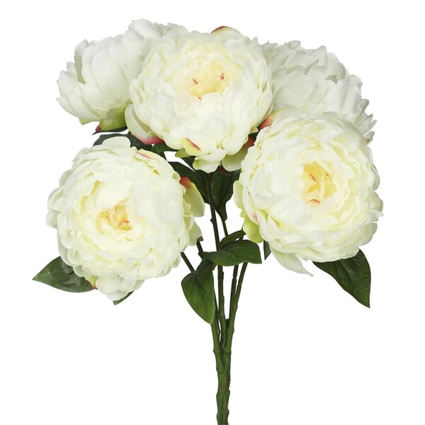 Dare2Decor Peony Bunch X5-Cream Floral Bush - DA591025