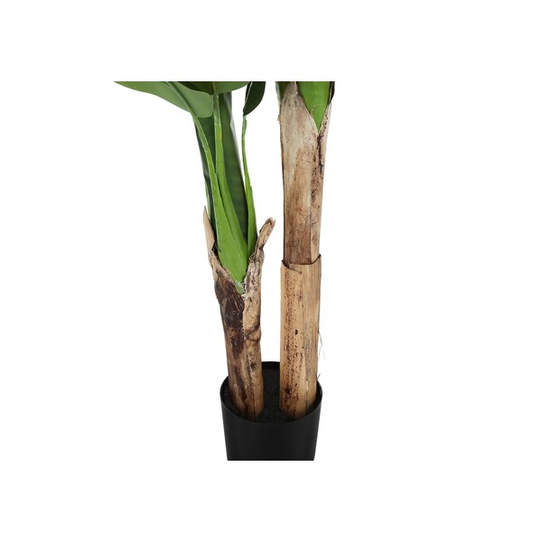 Monarch Specialties Artificial Plant, 55" Tall, Banana Tree, Indoor, Faux, Fake, Floor, Greenery, Potted, Real Touch - I 9568