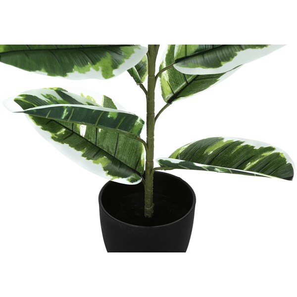 Monarch Specialties Artificial Plant, 27" Tall, Rubber, Indoor, Faux, Fake, Table, Greenery, Potted, Real Touch - I 9572