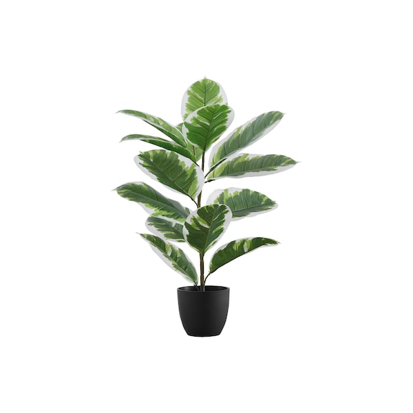 Monarch Specialties Artificial Plant, 27" Tall, Rubber, Indoor, Faux, Fake, Table, Greenery, Potted, Real Touch - I 9572