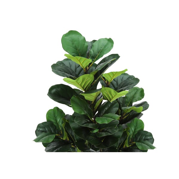 Monarch Specialties Artificial Plant, 47" Tall, Fiddle Tree, Indoor, Faux, Fake, Floor, Greenery, Potted, Real Touch - I 9515