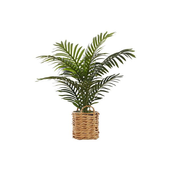 Monarch Specialties Artificial Plant, 24" Tall, Palm, Indoor, Faux, Fake, Table, Floor, Greenery, Potted, Real Touch - I 9503