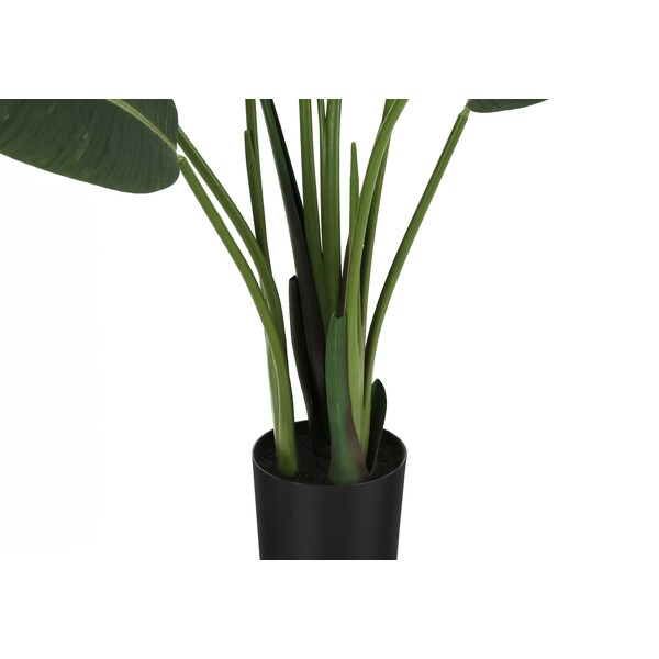 Monarch Specialties Artificial Plant, 60" Tall, Bird Of Paradise Tree, Indoor, Faux, Fake, Floor, Greenery, Potted - I 9570