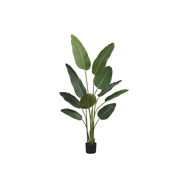 Monarch Specialties Artificial Plant, 60" Tall, Bird Of Paradise Tree, Indoor, Faux, Fake, Floor, Greenery, Potted - I 9570
