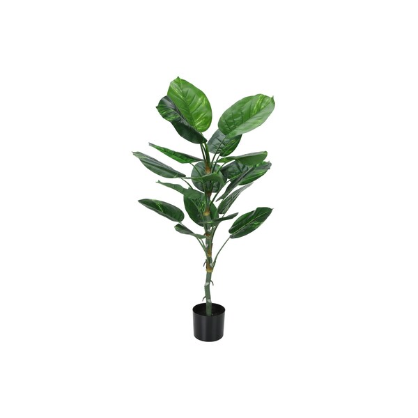 Monarch Specialties Artificial Plant 54" Tall Dieffenbachia Tree, Indoor, Faux, Fake, Floor, Greenery Potted, Real Touch - I 9519