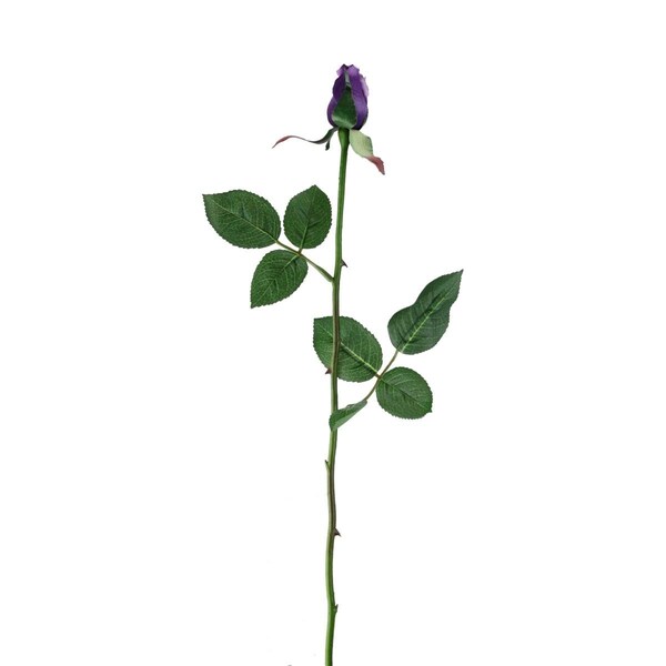Allstate 23 in. Long Stem Rose Bud Pick Flowers, Deep Purple - 32607833