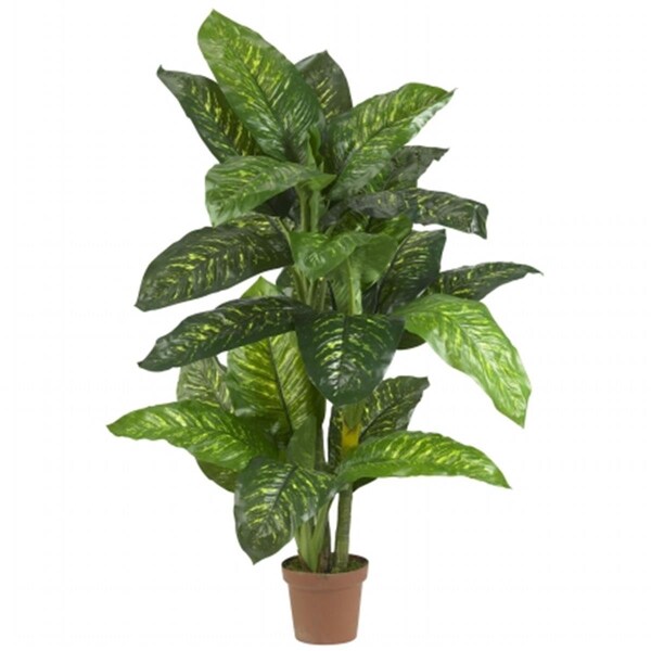 Nearly Natural 5 in. Dieffenbachia Silk Plant -Real Touch - 6573