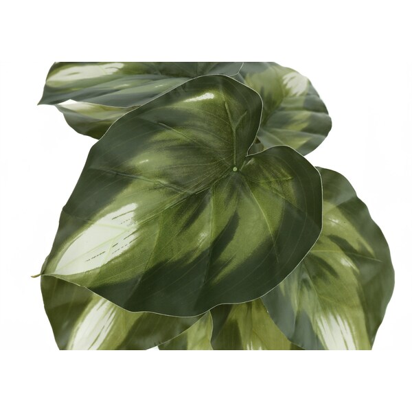 Monarch Specialties Artificial Plant, 13" Tall, Monstera Calthea, Indoor, Faux, Fake, Table, Greenery, Potted, Set Of 2 - I 9584