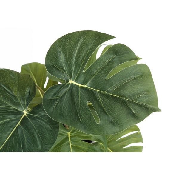 Monarch Specialties Artificial Plant, 13" Tall, Monstera Calthea, Indoor, Faux, Fake, Table, Greenery, Potted, Set Of 2 - I 9584