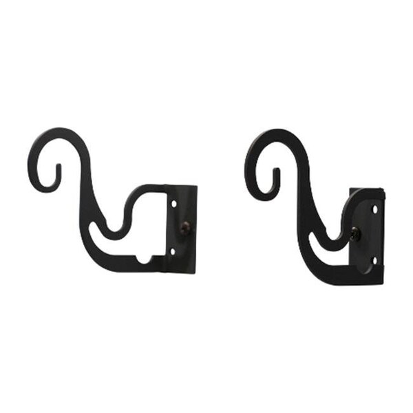 Village Wrought Iron Village Wrought Iron CUR-BRAC-DT DT - Curtain Brackets - CUR-BRAC-DT