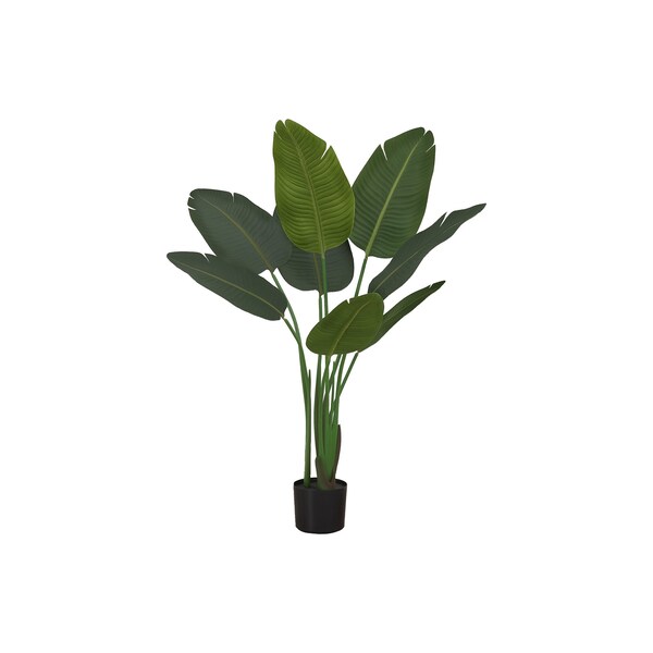 Monarch Specialties Artificial Plant, 44" Tall, Bird Of Paradise Tree, Indoor, Faux, Fake, Floor, Greenery, Potted - I 9569