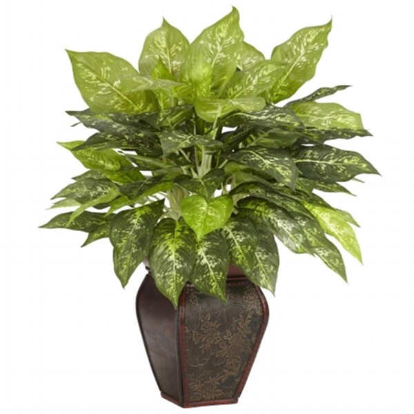 Nearly Natural Dieffenbachia with Decorative Vase Silk Plant - 6676