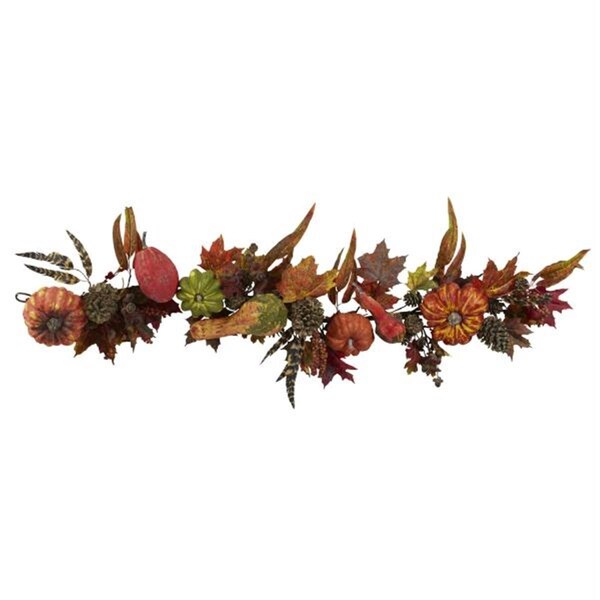 Nearly Natural 54 and rdquo; Pumpkin and Gourd Garland - 4938