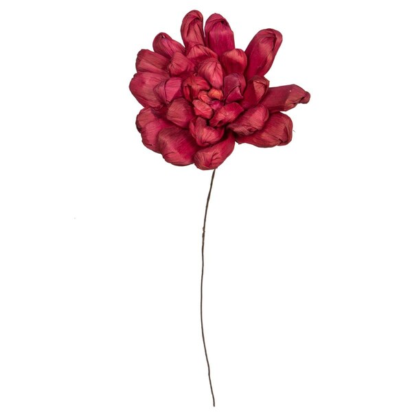 Dare2Decor 6 in. Maize Dahlia Stem Artificial Flowers, Bordeaux - 18 in. - 6 per Bag - DA3260602