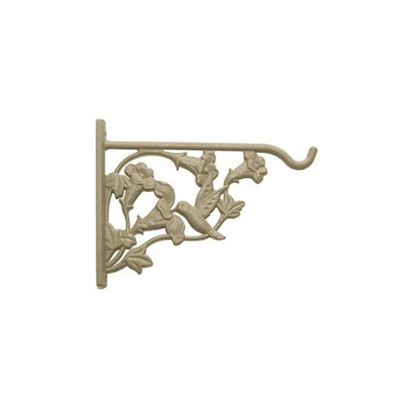 Dare2Decor 8 in. Hummingbird Aluminum Hanging Plant Bracket Sand - DA3852437