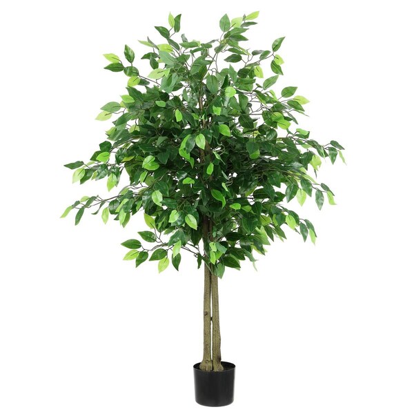Safavieh 55 in. Faux Potted Bushy Ficus Tree, Green - FXP2014A