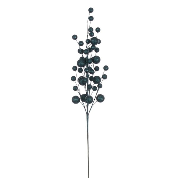 Vickerman 27 in. Ball Glitter Spray, Sea Blue - 4 per Bag - QG226762